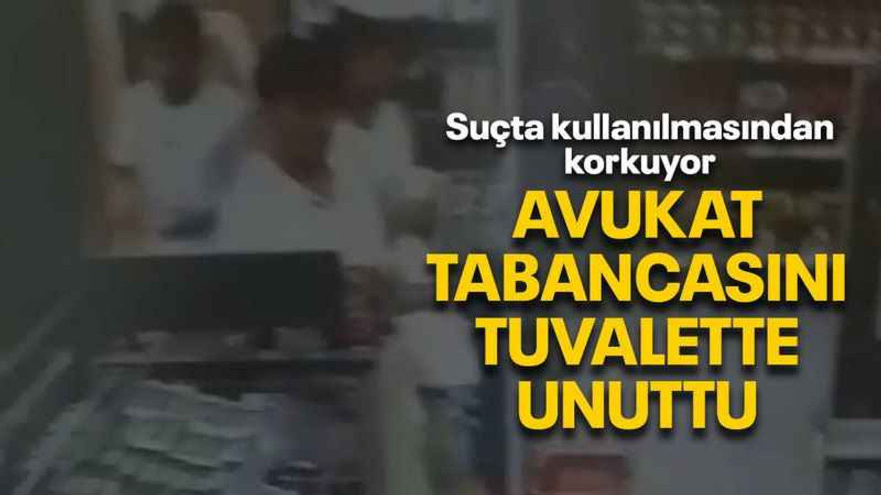 Avukat tabancasını tuvalette unuttu